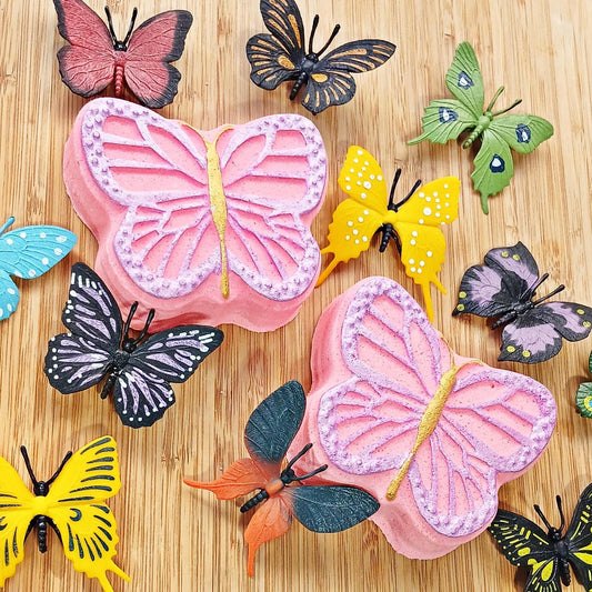 XL Butterfly Bath Bomb (1) 7 Ounce with Surprise Toy Inside | Bath Bombs for Kids