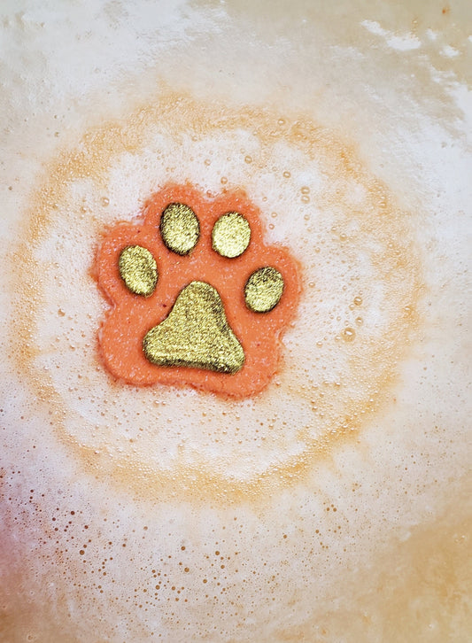 Puppy Toy Inside Paw Shape Bath Bomb | Childrens Bath Bombs for Kids