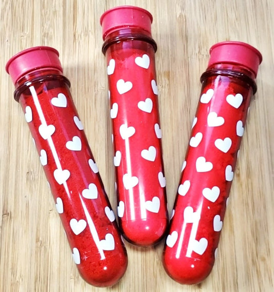 Set of 3 Love Potion Bath Tubes | Fizzy Foam Powder Inside