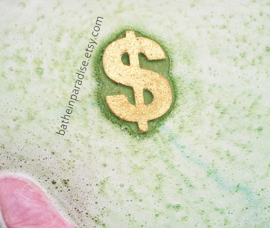 Cash Inside Bath Bomb (1) | Surprise Bomb | Dollar Sign Bath Bomb