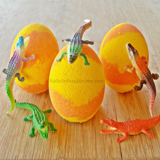 Gator Egg Bath Bomb | Surprise Alligator Toy Inside | Bath Bomb For Kids