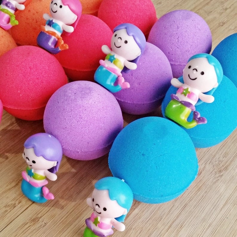 Mermaid Toy Bath Bomb (1) | New | Bath Bombs with Surprise Toys Inside | Bath Bombs for Girls