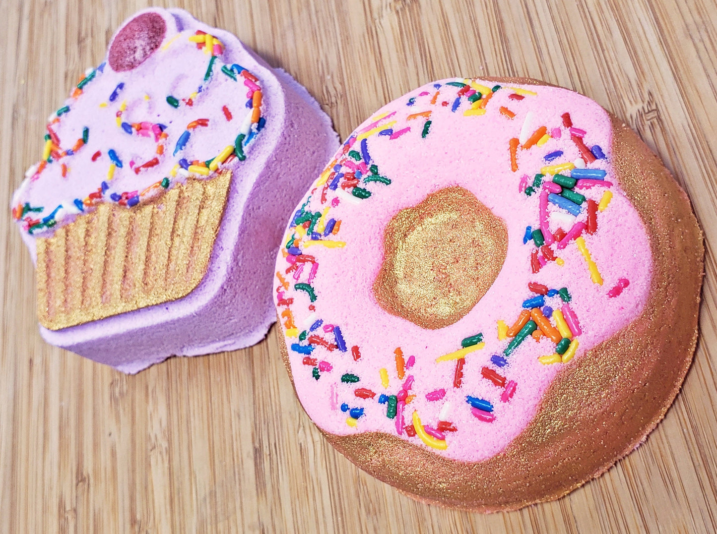 XL Sweet Treat Bath Bomb | Cupcake or Pink Doughnut | NO TOY