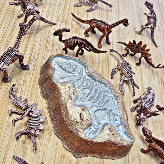XL Dinosaur Fossil Bath Bomb (1) | Dino Skeleton Toy Inside
