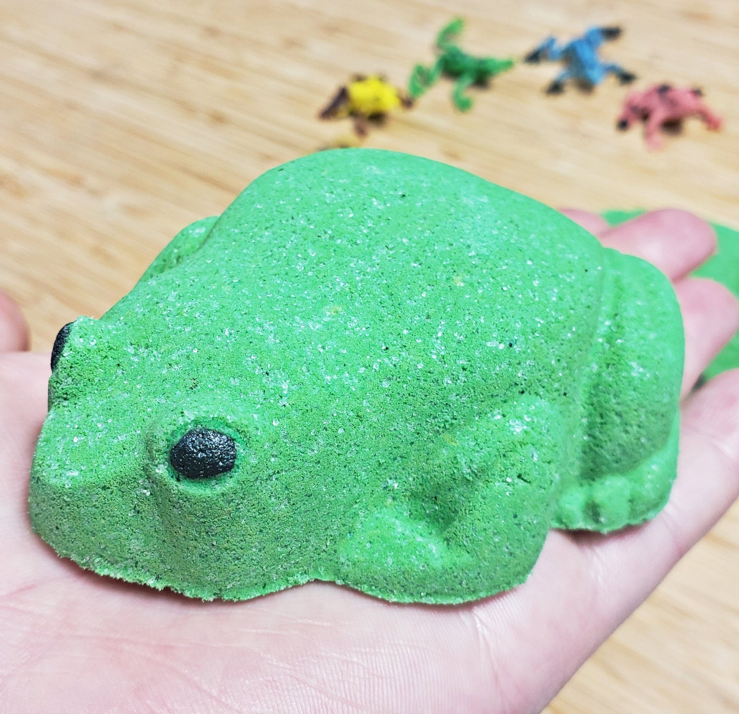 Froggy Shaped Surprise Toy Inside Bath Bombs | 3 or 4 oz Available | Frog Tadpole Toad | 3x2.5x1 inch | Kids Children's Fizzy