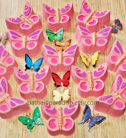 Butterfly Bath Bomb (1) with Surprise Toy Inside | Bath Bombs for Kids