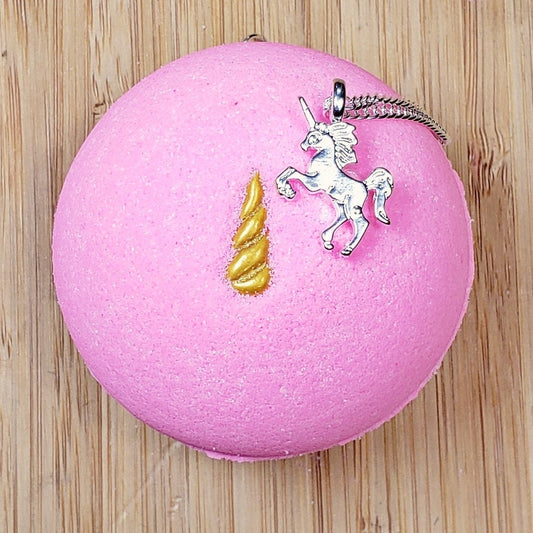 NEW! Unicorn Necklace Bath Bomb (1) | Childrens Toy Jewelry | Bath Bombs for Kids | Birthday Gifts