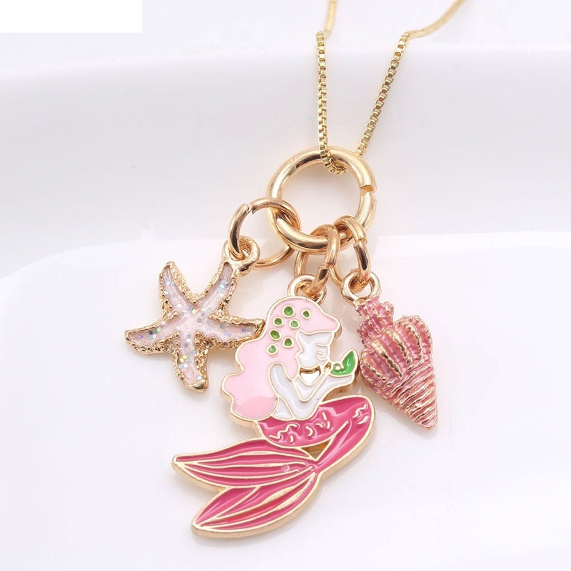 NEW! XL Bath Bomb With Mermaid Necklace | Surprise Deluxe Necklace with 3 Charms Inside